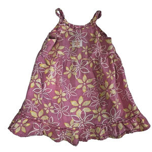 No Kidding Toddler Sundress Pink Floral Cotton Sleeveless 2T